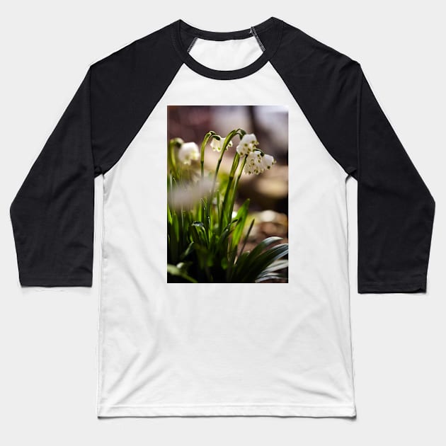 Snowdrop flowers in the forest Baseball T-Shirt by naturalis